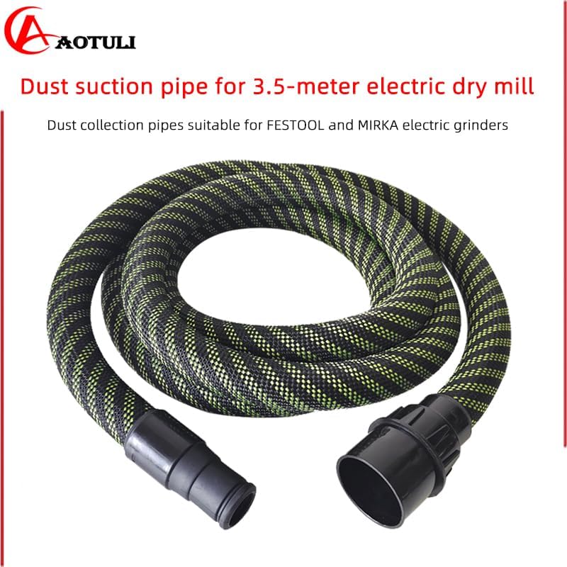 Dust Collection Hose compatible with FESTOOL and MIRKA ect Vacuum Cleaners and Polishers, 3.5M/5M Anti-Static Suction Pipe (137.8, Inches)