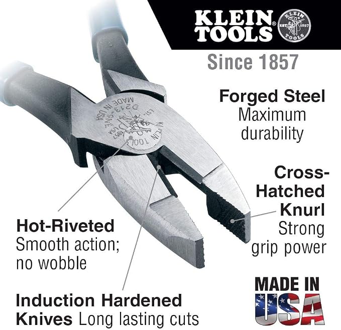 Klein Tools 80080 Hand Tool Kit: 2 Screwdrivers, 3 Pliers, Wire Stripper & Cutter for Electricians; Limited Warranty