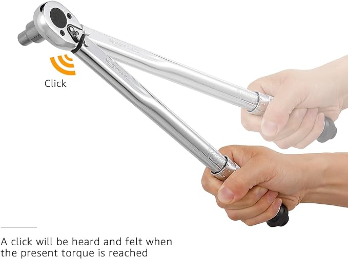 Amazon Basics 3/8-inch Drive Click Torque Wrench - 15-80 ft.-lb, 20.4-108.5 Nm (Pack of 10)