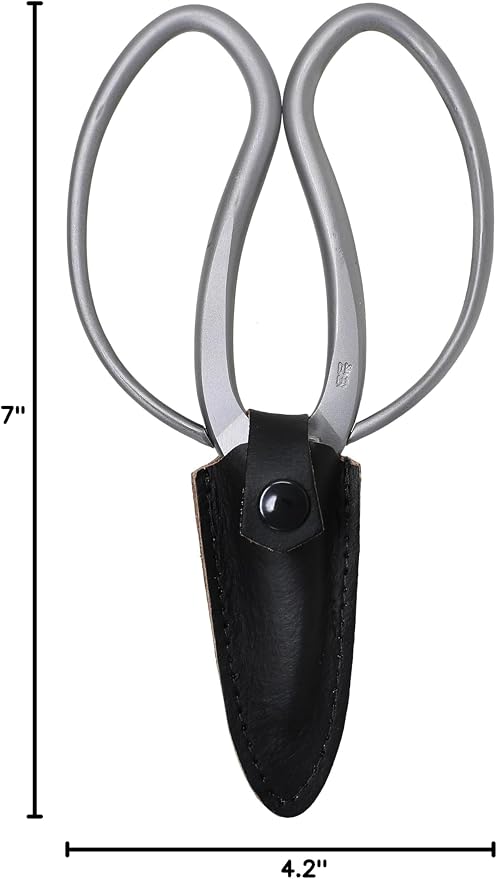 KAKURI Bonsai Scissors Made in Japan 7", Japanese Stainless Steel Blade, Okubo Shears for Bonsai and Garden Use