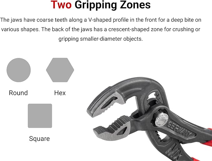 TEKTON 16 Inch Angle Nose Push Button Adjustable Pliers | PGA36316