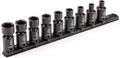 TEKTON 3/8 Inch Drive Universal Joint Impact Socket Set, 9-Piece | SID97100 | (5/16 - 3/4 in.), Shallow, 6-Point
