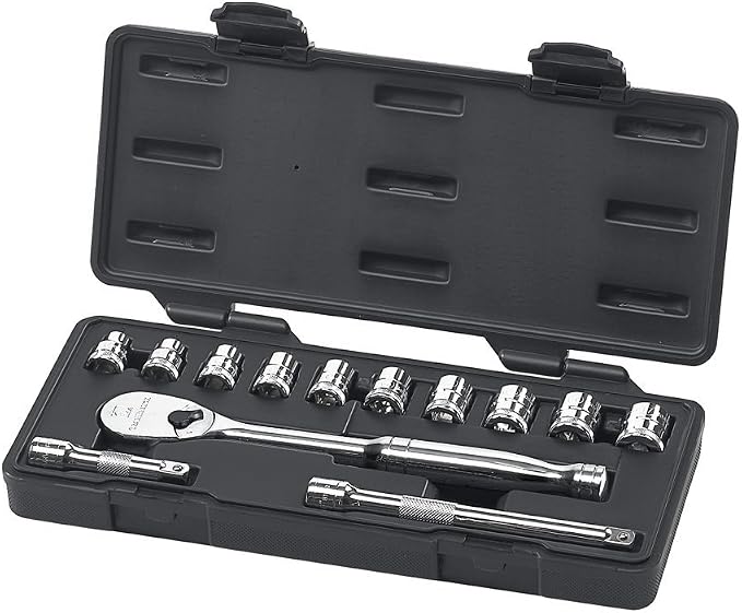 GEARWRENCH 80558 13 Piece 3/8-Inch Drive Metric Socket Set