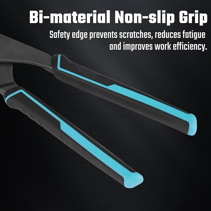 2-Piece Oil Filter Wrench Set (9" & 12") with Large Teeth & Grip | Forged gripping jaws firmly secure oily filters. 9" & 12" sizes deliver wide clamping range for diverse automotive tasks.