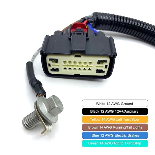 9L3Z-15A416-A Trailer Tow Wiring Harness Kit with Connector for Ford F-150 2009-2014, Replace 9L3Z15A416A
