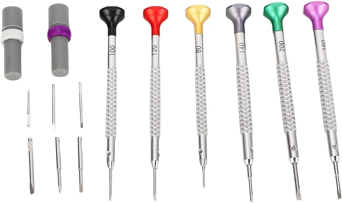 Precision Jewelers Screwdriver Set, 6Pcs Micro Watch Screwdriver Set for Watch, Jewelry, Eyeglass, Electronics Repair