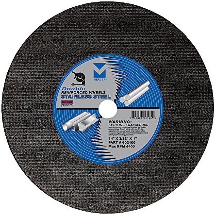 Mercer Industries 602100-14" x 3/32" x 1" Chop Saw Cut-Off Wheels for All Metals (10 pack)