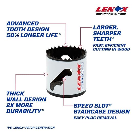 Lenox Tools - 3003232L Bi-Metal Speed Slot Hole Saw with T3 Technology, 2"