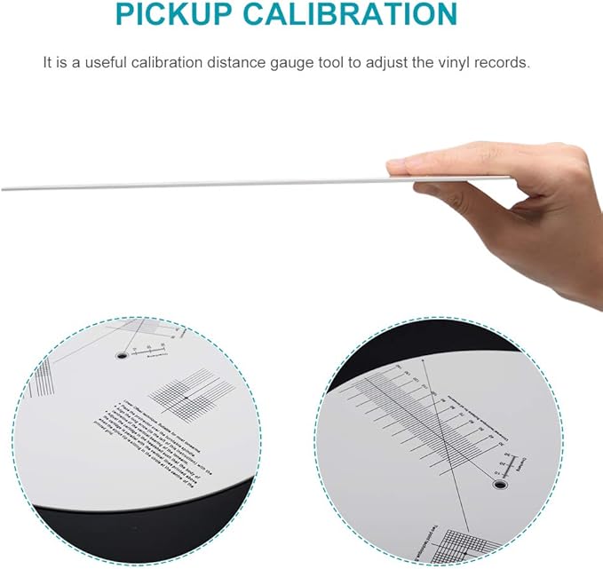 Acrylic Turntable Mat Cartridge Alignment Protractor Phonograph Cartridge Alignment Tool Anti Slip LP Record Calibration Plate for Turntable Accessories