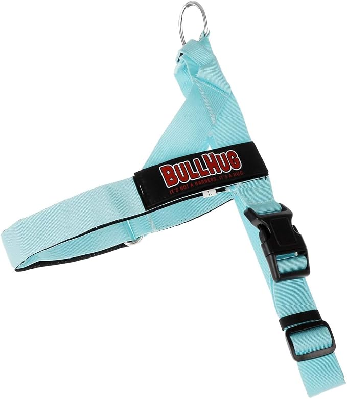 Adjustable Dog Harness– No Pull, No Choke – for English Bulldogs, French Bulldogs, Pugs & Broad-Chested Breeds – Easy, Safe Walks (Tiff Blue, Medium)