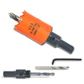 1-1/8 inch Hole Saw with Arbor for Metal Wood Plastic, 1.1 in Bimetal Hole Cutter for Different Project with Smooth and Flat Drilling Edge, Fast Chip Removal