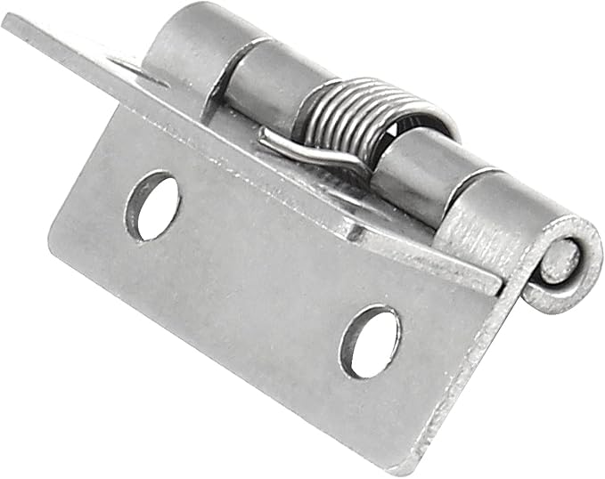 Luomorgo 4 Pcs Spring Loaded Hinges for Cabinets, 1.5 Inch Length Stainless Steel Spring Hinges Self Closing