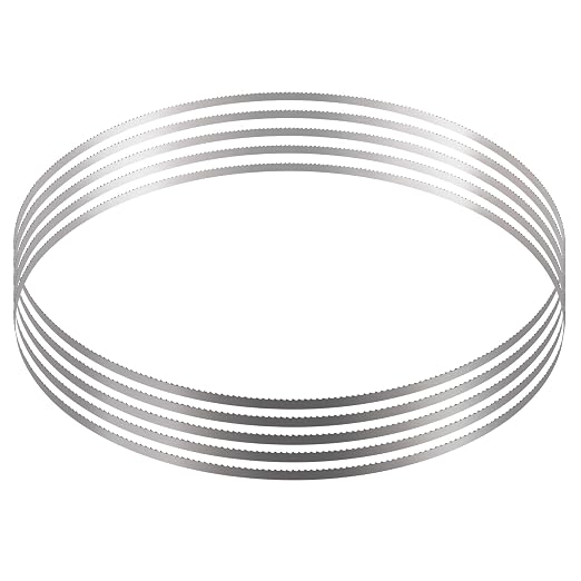 VEVOR Band Saw Blade, 83.5x0.63x0.02 inch, 5 PCS/Pack Meat Bandsaw Blades for Replacement, Carbon Steel Blade, Meat Cutting Blade Wrapped by Rust-Proof Paper, Fit for Commercial Bone Saw Machines