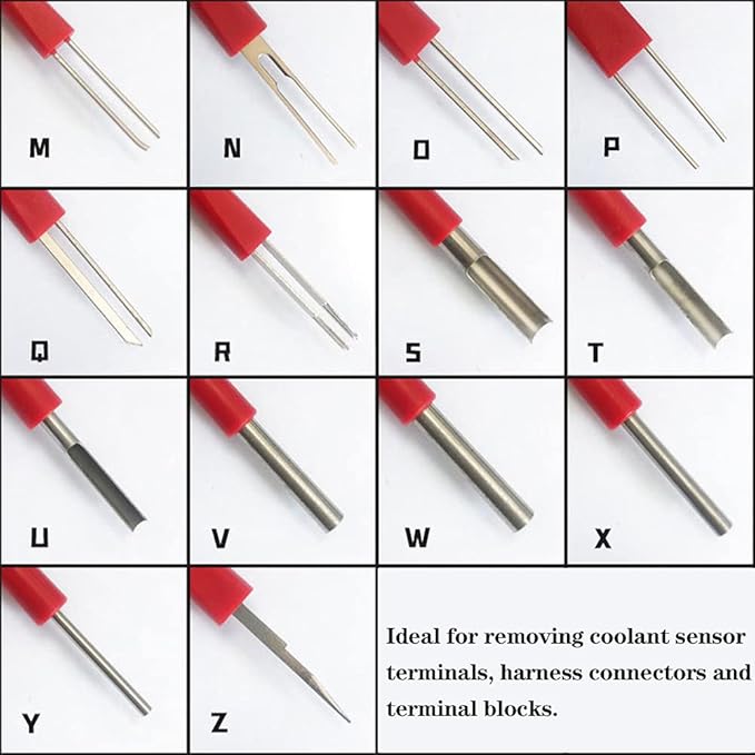 Terminal Removal Tool Kit 26PCS, Automotive Depinning Tool Kit, Connector Pin Removal Tool Set, Wire Terminal Release & Ejector Kit for Electrical Wiring Connectors, Universal Use