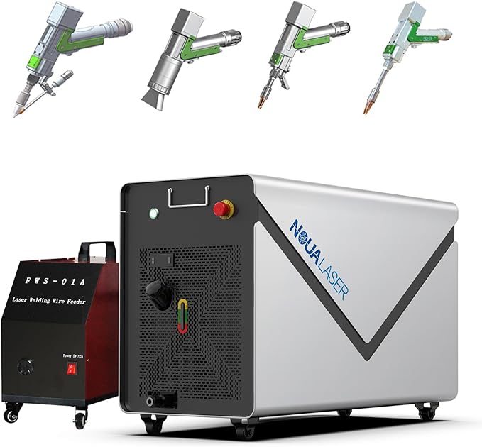 US Stock 2000W Laser Welding Machine Double Wobble 6 in 1 Laser Welder, Cleaner, Cutter, Underwater Welding, Tack Weiding, Weld Seam Cleaning & Auto Wire Feeder for Aluminum, Stainless Steel, etc.