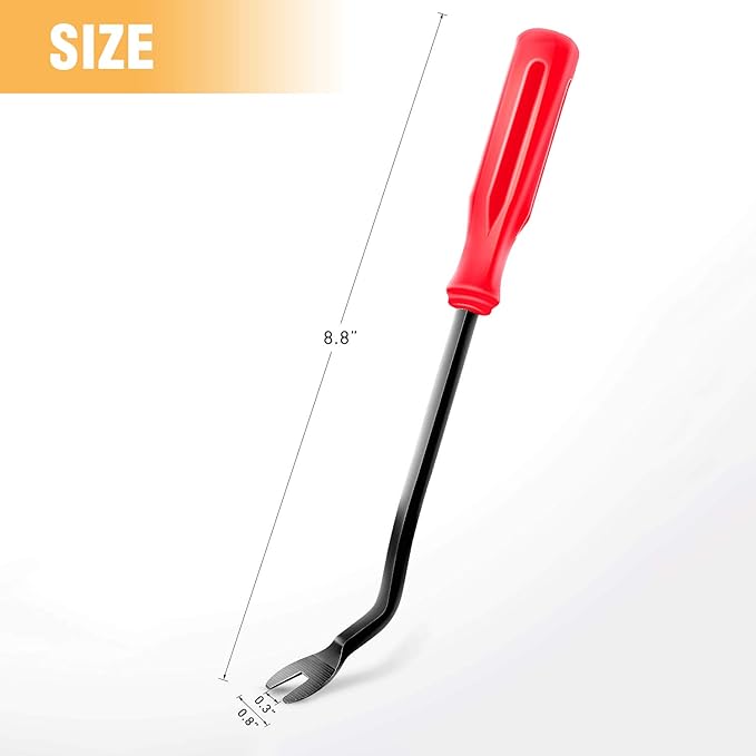 GOOACC Car Panel/Upholstery Remover Ergonomic Stainless Steel Fastener Remover - Easily Removes Plastic Fasteners,Reduces Damage to Panels and Loss of Clips