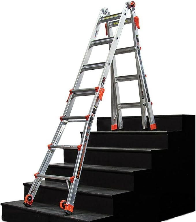 Little Giant Ladders, Velocity with Wheels, M26, 26 Ft, Multi-Position Ladder, Aluminum, Type 1A, 300 lbs Weight Rating, (15426-001)