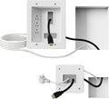 Mount-It! Kit ocultacables de TV para pared con alimentación empotrada – Triple toma de corriente, cable de 2,7 m y sierra de mano – Gestión de cables fácil y segura para configuraciones de TV y cine en casa organizadas