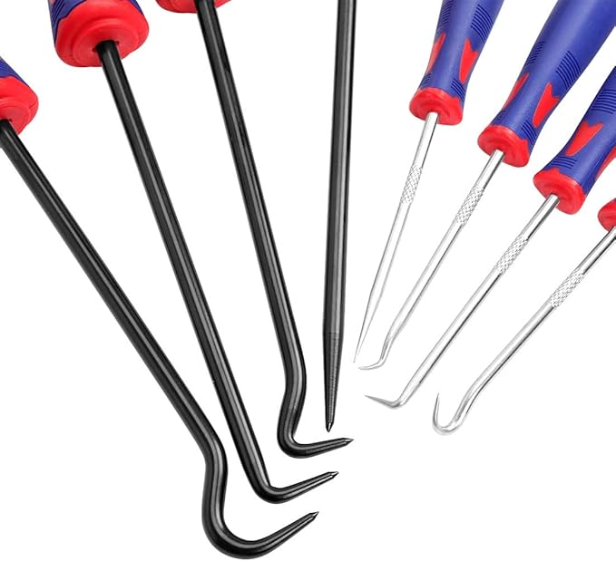 WORKPRO 9Pcs Precision Pick & Hook Set with Scraper, Automotive & Electronic Hand Tools, W000846A