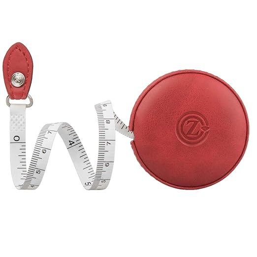 Sewing Tape Measure, Medical Body Cloth Tailor Craft Dieting Measuring Tape, 79 Inch/2 M Dual Sided Retractable Ruler with Push Button Round(1 Pack, Red)