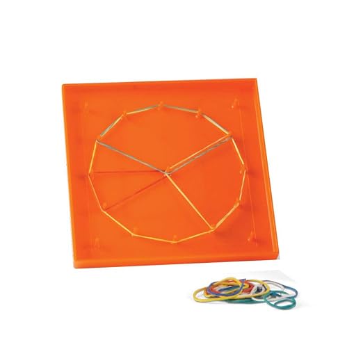 hand2mind Geoboards Classroom Kit, Geoboards with Rubber Bands, Geometry Board, Kindergarten Math Manipulatives, Rubber Band Peg Board, Hands On Math Kit, Geometric Shapes for Classroom (Set of 30)