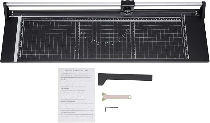Precision Manual Rotary Paper Trimmer 36 inch Sharp Photo Paper Rolling Cutter Heavy Duty