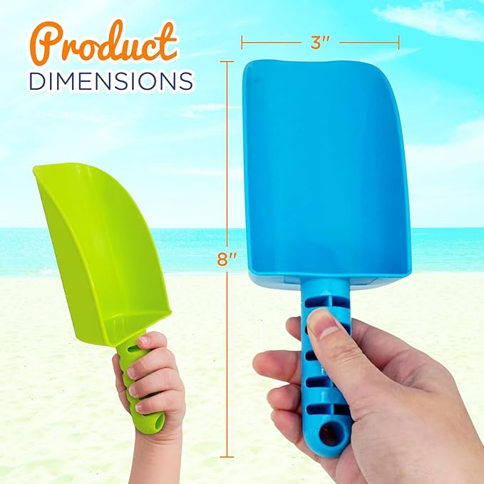 4E's Novelty Sand Shovel for Kids 36 Bulk Pack Heavy Duty Plastic Beach Shovels - for Planting, Toddler Digging & Garden Tool, Sandbox Toys, Easter Toys, End of Year Student Gifts from Teacher