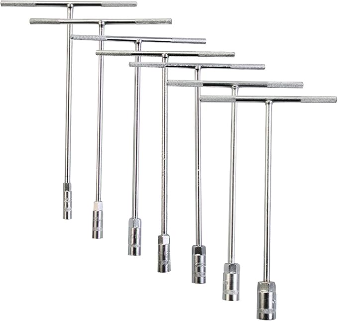 KSEIBI 211251 T - Handle Socket Wrench Set 6- Point Socket (7 Pack)