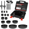 ANGELSWORD Hole Saw Set 24 PCS Hole Saw Kit, Hole Saw Drill Bit Kit, 3/4"-6" (19-152mm) 14 PCS Saw Blades, for Drywall, Soft Wood, Plywood, Plastic, PVC