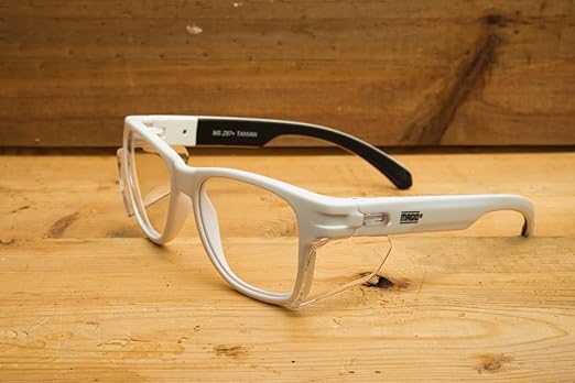 MAGID Y50 Safety Glasses for Construction | White Frame — 6 Pairs, Clear Lens | Side Shields, ANSI Z87.1+, Anti-Fog, Scratch-Resistant, 99.9% UV Protection, Polycarbonate Lens