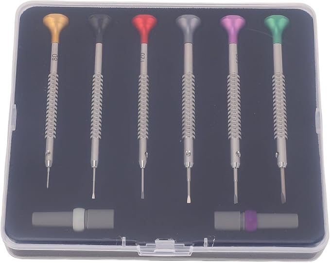 Precision Jewelers Screwdriver Set, 6Pcs Micro Watch Screwdriver Set for Watch, Jewelry, Eyeglass, Electronics Repair