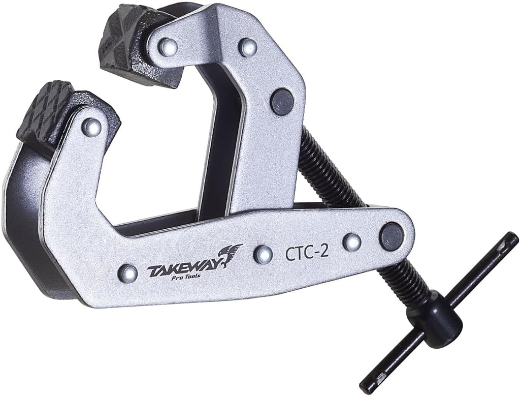Clamp with T-Handle, Deep Throat Welding and Fabricating, Multi-Purpose Lever Clamp, Cantilever Arm Clamps For Secure Hold, 2" Opening Capacity, 1 Pack