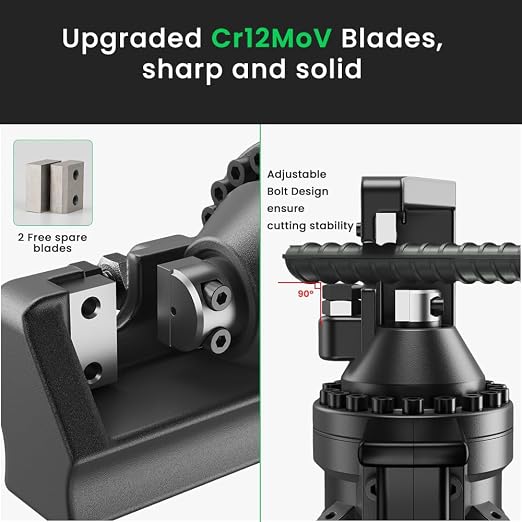 Anbull 900W Electric Hydraulic Rebar Cutter, Cutting up to 5/8 Inch 4-16mm #5 Rebar, with Replaceable Jaw Blades, Cutting Speed 2.5-3.0S (900W RC-16)