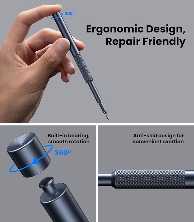 AXTH [Upgraded & Best] 38in1 Small Precision Screwdriver Set, [Military Grade Durability] Magnetic Mini Tool Kit for Core Tech Enthusiasts & DIYers | Repair Phone/Computer/Watch/Laptop/Macbook/More