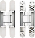 Invisible Hinge Concealed Door Hinges Heavy Duty Hidden Hinge up to 176 Pound Doors 3-D Adjustable 7 inch Silver - 1 Pair