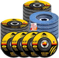 Flap Discs 4 1/2 for Angle Grinder, 40 Pcs Flap Discs 40/60/80/120 Grit, 4.5" x 7/8" High Density Zirconia Type 27 Flap Sanding Disc for Grinding, Rust Removal, Sanding and Finishing - 40Packs