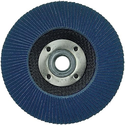 Weiler 50699 4-1/2" Tiger Disc Abrasive Flap Disc, Flat (TY27), Phenolic Backing, 120Z, 5/8"-11 UNC Nut (Pack of 10)
