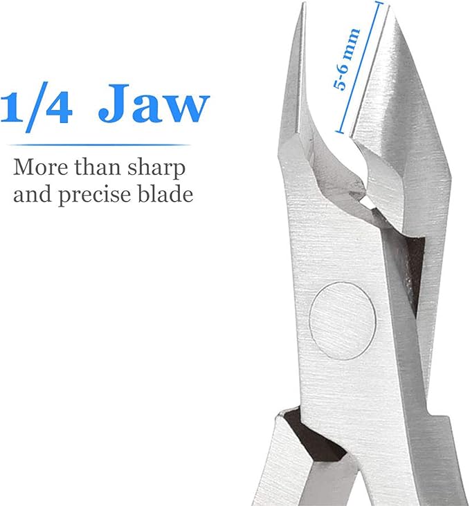 IVON Cuticle Trimmer, Professional Non-Slip Cuticle Cutter Stainless Steel Nipper Blue