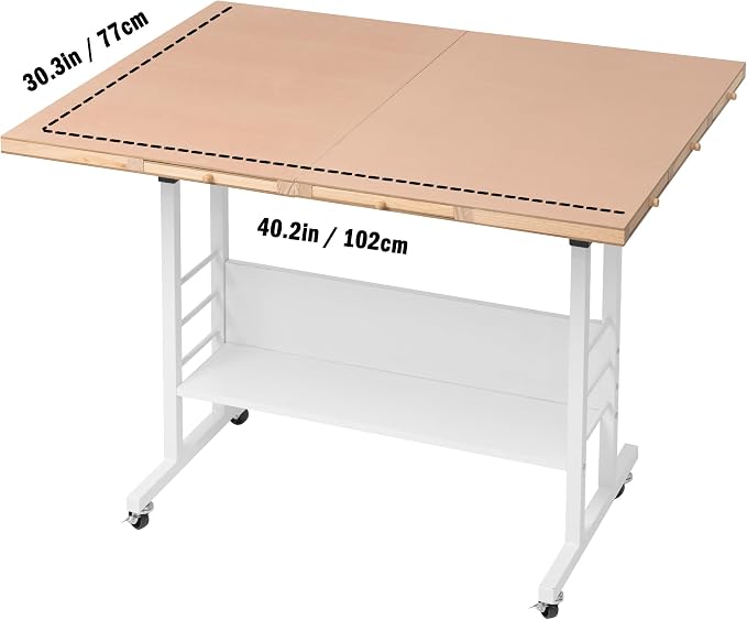 Tektalk 2000 Piece Foldable Puzzle Board with Height Adjustment, Jigsaw Puzzle Table with 2 Felt Cover & 8 Sorting Trays/Drawers, Puzzle Easel with Legs, Enclosed with 4 Roller Wheels (White)