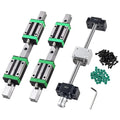 2Pcs HGR15-400MM Linear Rails kit with 4 Bearing Block,1Pcs SFU1204-400MM Ball Screw with Metal Deflector Ball Screw Nut, BF10/BK10 kit, Nut Housing, Coupling for 3D Printer and CNC Machine