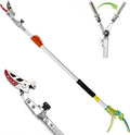 3.67-5.45Ft Extendable Cut & Tree Trimmer for Precision Gardening Pruning & Fruit picking, Long Reach Pruning Shears - Lightweight Aluminum Rust-Resistant Picker, Branch Bypass Loppers(1/2" Max Cut)
