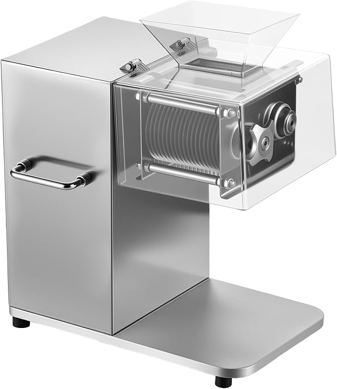 VEVOR Meat Cutting Machine, 850W Commercial Slicer, 5mm Heavy Duty Stainless Steel Blade Shredder for Boneless Meat Soft Vegetables, Electric Food Slicers for Kitchen Restaurant Supermarket