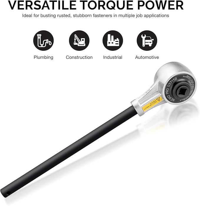 NEIKO PRO 03715B 1/2" Drive Torque Wrench, 1100 Foot-Pound Heavy Duty Torque Multiplier Wrench, Cr-Mo and Chrome-Vanadium