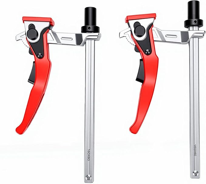 ViaGasaFamido 2PCS Bench Dog Clamp 5/8 Inch Hole Hold Down Ratchet Workbench Clamp for Woodworking Carving Milling Sanding