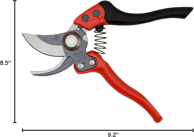 Bahco BAHPX-M2 Pruner PX Medium, 7-1/2" Length with 3/4" Cutting Capacity and #2 Blade, ERGO Garden Shears for Precision Slicing Cuts, Comfortable, Accurate and Low-Fatigue Pruning