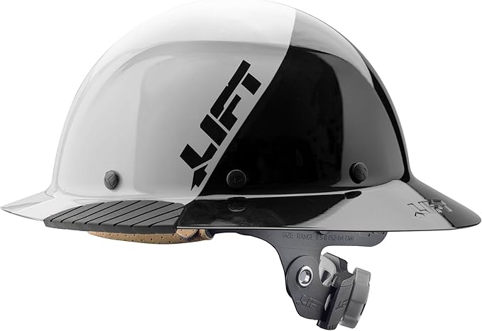 LIFT SAFETY Dax Fiber Resin Full Brim Safety Helmet/Hard Hat | 6 Point Suspension for Comfort & Impact Protection