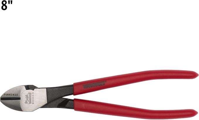 Teng Tools 8 Inch Heavy Duty Precision Side Cutting Pliers With Vinyl Handles - MB442-8, Chrome