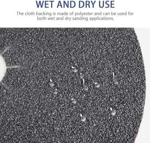 HUAALIUCHE Floor Sanding Disc Cloth-Backed Silicon Carbide，17" x 2" Holes for Concrete, Stone, 16 Grit, 3-Pack
