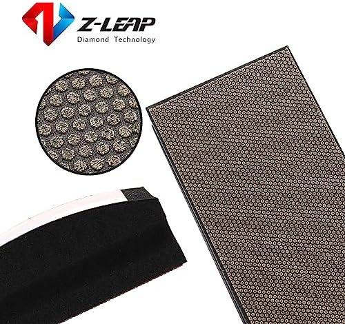 Diamond Polishing Hand Pads Arc Shape Back for Ceramics Tile Porcelain Glass Jade Stone Granite Marble Concrete Grit 120 4Pcs