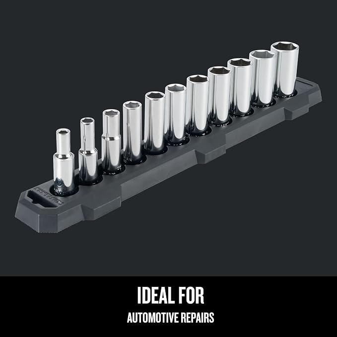 CRAFTSMAN Socket Set, SAE, 3/8" Drive, 6 Pt., 11Piece (CMMT12044)
